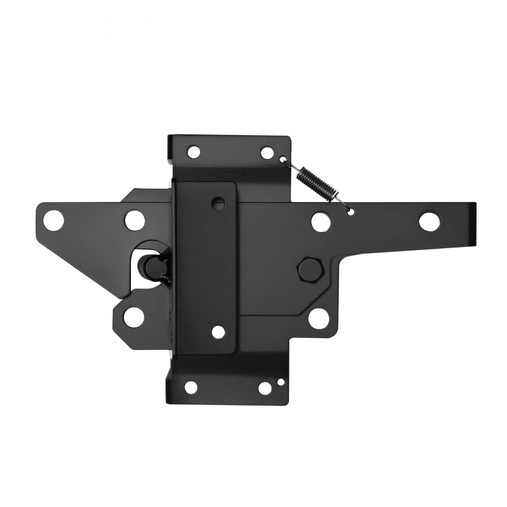 Pestillo de puerta autoblocante VEVOR, palanca de gravedad automática de metal resistente, herraje con múltiples orificios de bloqueo, acabado mate con recubrimiento en polvo, ideal para cercas, garajes, piscinas y jardines, color negro