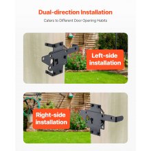 VEVOR Self-Locking Gate Latch Metal Heavy Duty Auto Gravity Lever with Lock Hole