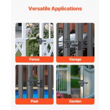 VEVOR Self-Locking Gate Latch Metal Heavy Duty Auto Gravity Lever with Lock Hole