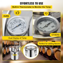 VEVOR Moonshine Still Distiller 3Gal 12L Stainless Steel Water Distiller Copper Tube with Circulating Pump Home Brewing Kit Build-in Thermometer for DIY Whisky Wine Brandy Spirits