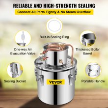 Vevor Moonshine Still Distillery Kit 5.5Gal Essential Oil Distillery Kit m/ vannpumpe