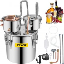 8.5Gal Home Use Moonshine Still Brewing Stainless Steel Water Wine Alcohol Double Keg