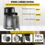 VEVOR Stainless Steel Water Distiller 745W Water Distillation Kit 1.0 Gallon/4.2 L Water Distiller Home Countertop Connection Bottle Food-Grade Outlet Glass Container (Digital Panel-Silver)