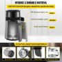 VEVOR Silver Water Distiller Machine 750W Adjustable Temperature Water Distiller 4L Wine Making Set Brewing Kit Stainless Steel Inner Distiller with Adjustable Temperature for Kitchen Homes