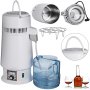 VEVOR Stainless Steel Water Distiller 746W Water Distillation Kit 1 Gallon/4.3 L Water Distiller Home Countertop Connection Bottle Food-Grade Outlet Glass Container (Upgraded Design)