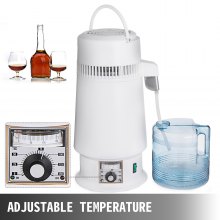 Máquina purificadora de destilador de água de bancada doméstica 4L com ajuste de temperatura de 750 W