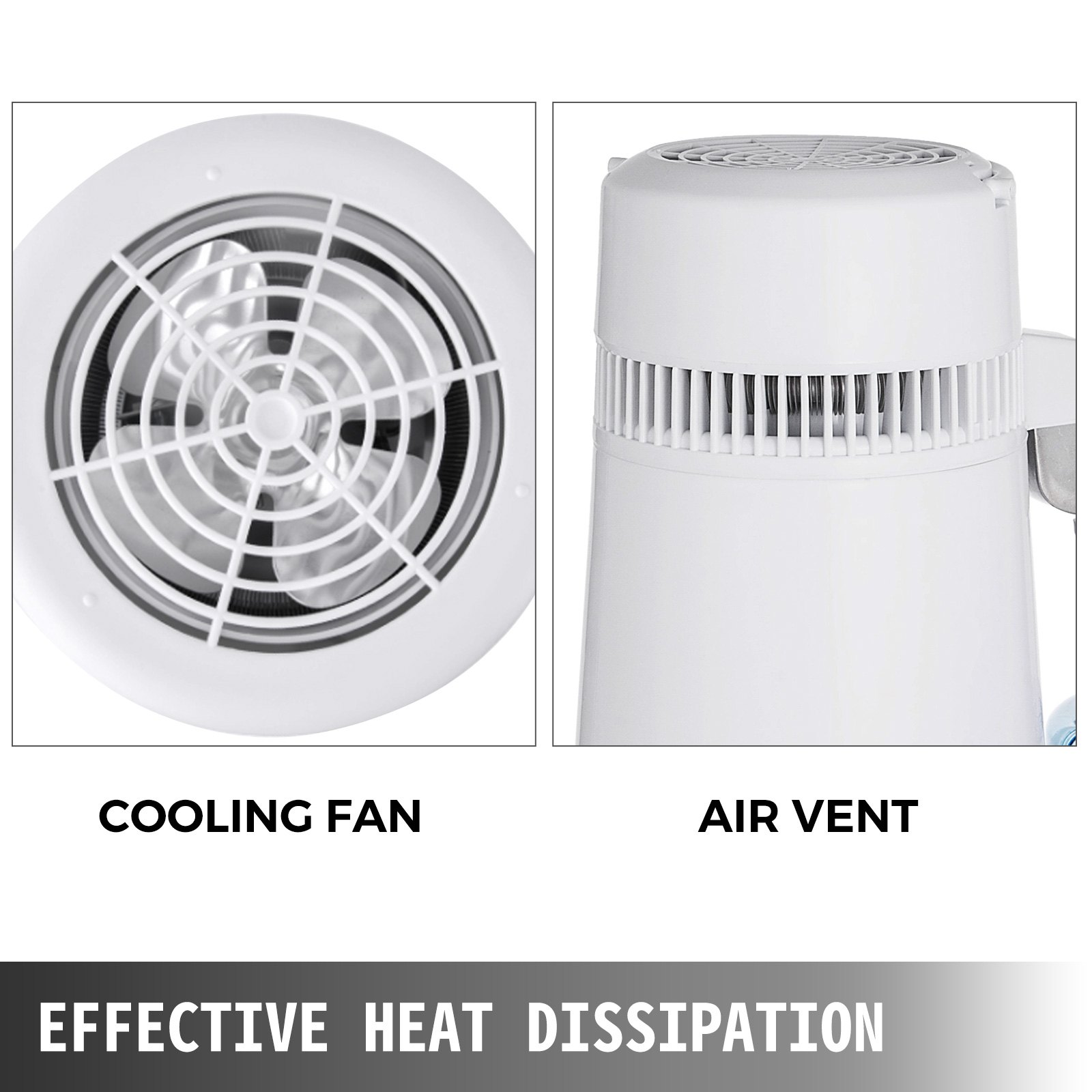 4L Home Countertop Water Distiller Purifier Machine Temperature-Adjust 750W