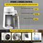 VEVOR Water Distiller 4L Distilled Water Maker 0.88 Gal Pure Water Distiller with Dual Temperature Display 750W Distilled Water Machine Water Distillers for Home Countertop with Glass Container White