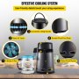VEVOR Water Distiller 4 L Distilled Water Maker, Distilled Water Machine 0.88 Gal Pure Water Distiller with Dual Temperature Display 750W Water Distillers for Home Countertop with Glass Container Grey