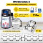 VEVOR Water Distiller 4 L Distilled Water Maker, Distilled Water Machine 0.88 Gal Pure Water Distiller with Dual Temperature Display 750W Water Distillers for Home Countertop with Glass Container Grey