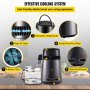 VEVOR Water Distiller 4 L Distilled Water Maker, Distilled Water Machine 0.88 Gal Pure Water Distiller with Dual Temperature Display 750W Water Distillers for Home Countertop with Glass Container Grey