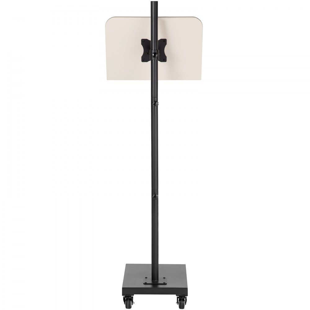 VEVOR Book Floor Stand, 180°Viewing Angle, Height & Panel Adjustable Reading Stand, Rolling Book Stand w/ 4 wheels, for 4.5''-12'' Phone, iPad and Books in Home Office, Black & White