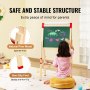 VEVOR 3-in-1 Kids Art Easel Double-Sided Wooden Magnetic Whiteboard Chalkboard