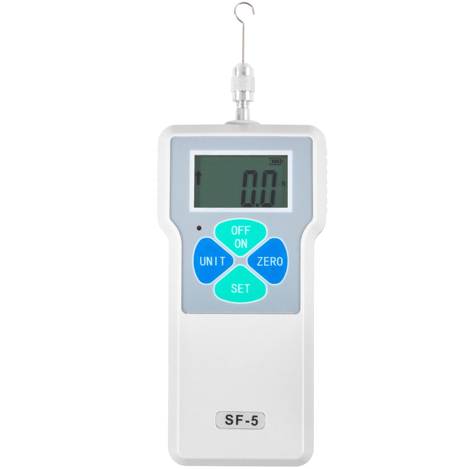 VEVOR Digital Force Gauge 500N/50kgf/110lbf Push Pull Force Gauge w/ LCD Backlight Display Pull Force Tester Peak/Track Mode Digital Thrust Meter Data Storage for Compression Load Plug Force Test
