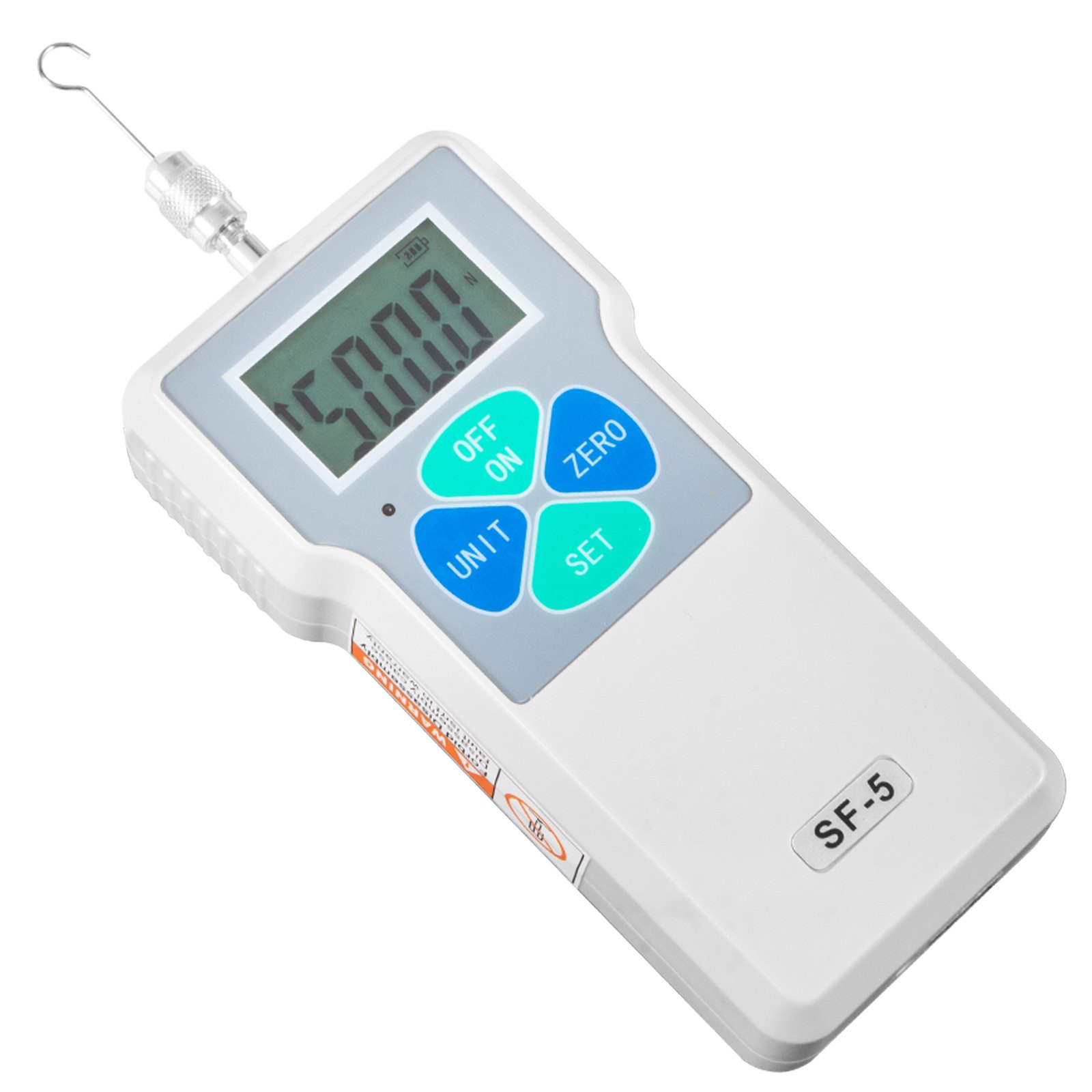 VEVOR Digital Force Gauge 500N/50kgf/110lbf Push Pull Force Gauge w/ LCD Backlight Display Pull Force Tester Peak/Track Mode Digital Thrust Meter Data Storage for Compression Load Plug Force Test