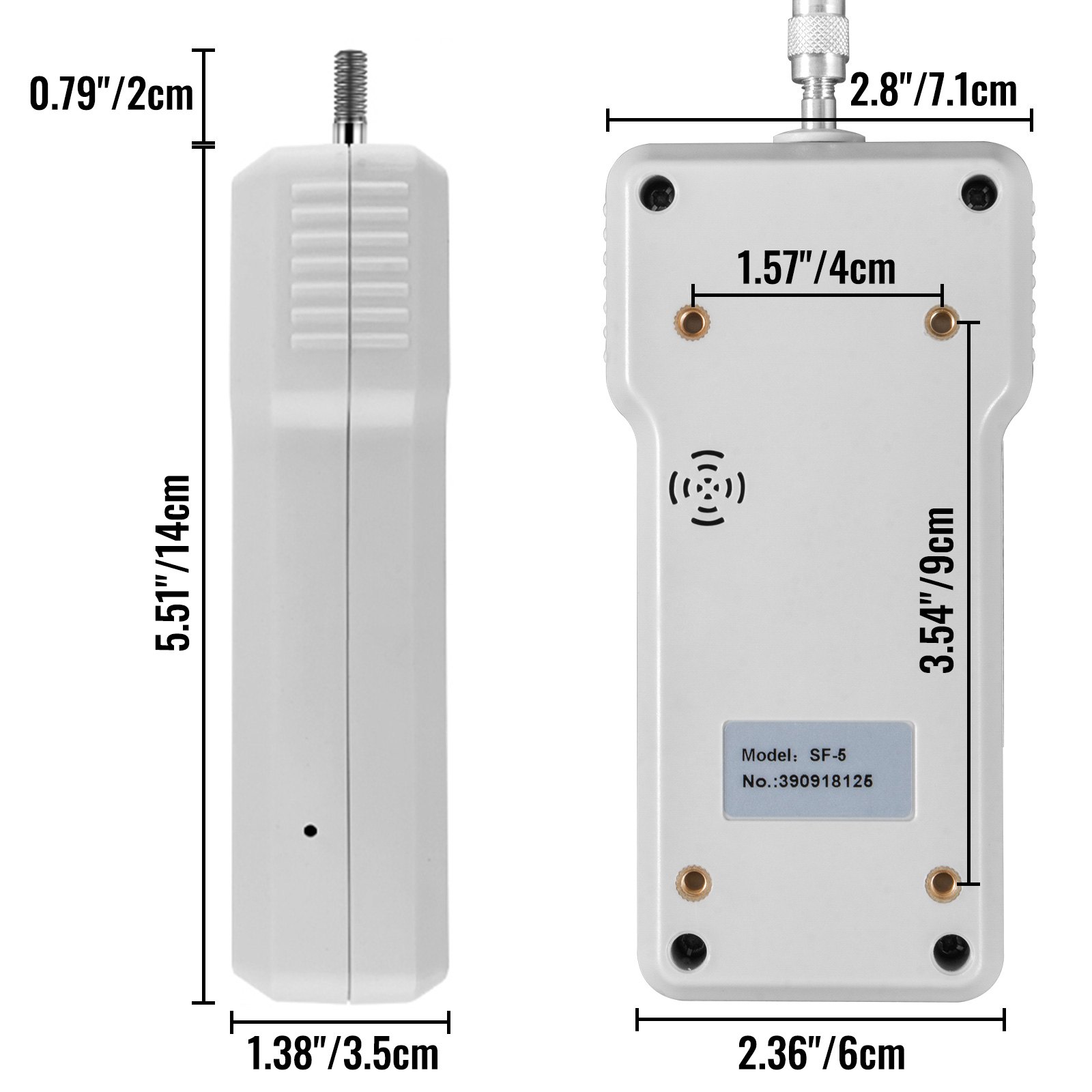 VEVOR Digital Force Gauge 500N/50kgf/110lbf Push Pull Force Gauge w/ LCD Backlight Display Pull Force Tester Peak/Track Mode Digital Thrust Meter Data Storage for Compression Load Plug Force Test