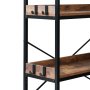VEVOR 5 Tier Corner Bookshelf with 4 Hooks, 65.4" Tall Corner Bookcase with Heavy Duty Metal Frame & Wooden Shelves, Industrial L Shaped Corner Display Shelf for Bedroom, Living Room, Office