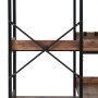 VEVOR 5 Tier Corner Bookshelf with 4 Hooks, 65.4" Tall Corner Bookcase with Heavy Duty Metal Frame & Wooden Shelves, Industrial L Shaped Corner Display Shelf for Bedroom, Living Room, Office
