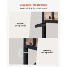 VEVOR 5 Tier Corner Bookshelf Tall Corner Bookcase with 4 Hooks L-Shaped Storage