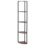 VEVOR 5 Tier Corner Shelf with LED Light, 64" Tall Corner Bookshelf with Storage Shelves for Collectibles, Display Shelf with Multi-color Lights Controlled Via RC/APP for Bedroom, Living Room, Office