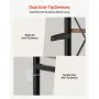 VEVOR 7 Tier Corner Bookshelf, Tall Corner Bookcase Strage, Large L-Shaped Bookshelf Organizer with Metal Frame & Wooden Shelves, Reversible Display Book Shelf Rack for Bedroom, Living Room, Office