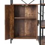 VEVOR 6 Tier Corner Bookshelf, 70" Tall Corner Bookcase with Storage Cabinet, 2 Barn Doors & 10 Storage Shelves, Farmhouse L Shaped Corner Display Shelf for Bedroom, Living Room, Office