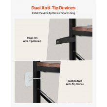 VEVOR 6 Tier Corner Bookshelf Tall Corner Bookcase with Doors L-Shaped Rack