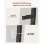 VEVOR 5 Tier Corner Shelf, Tall Corner Bookshelf Plant Rack, Wall Shelves Tower Storage Organizer with Metal Frame & Wooden Shelves, Narrow Display Book Shelf Rack for Bedroom, Living Room, Office