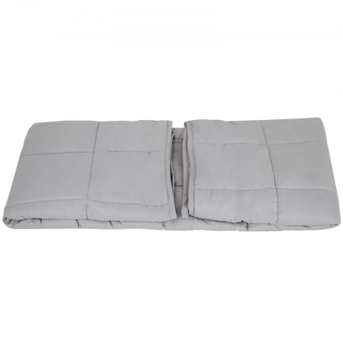 VEVOR Weighted Blanket grey 15lbs 48x72" Reduce Stress Promote Deep Sleep for Adults Kids