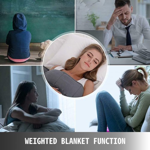60‘’x80" 15lbs Weighted Blanket Heavy Sensory Therapy Deep Sleep Anxiety Relief
