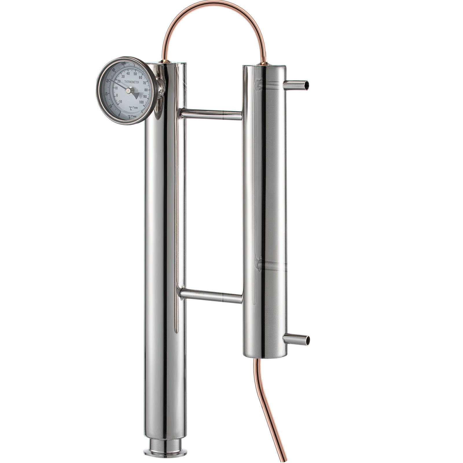 VEVOR Column Reflux Still Alcohol Ethanol Distiller Stainless Steel 5cm Column