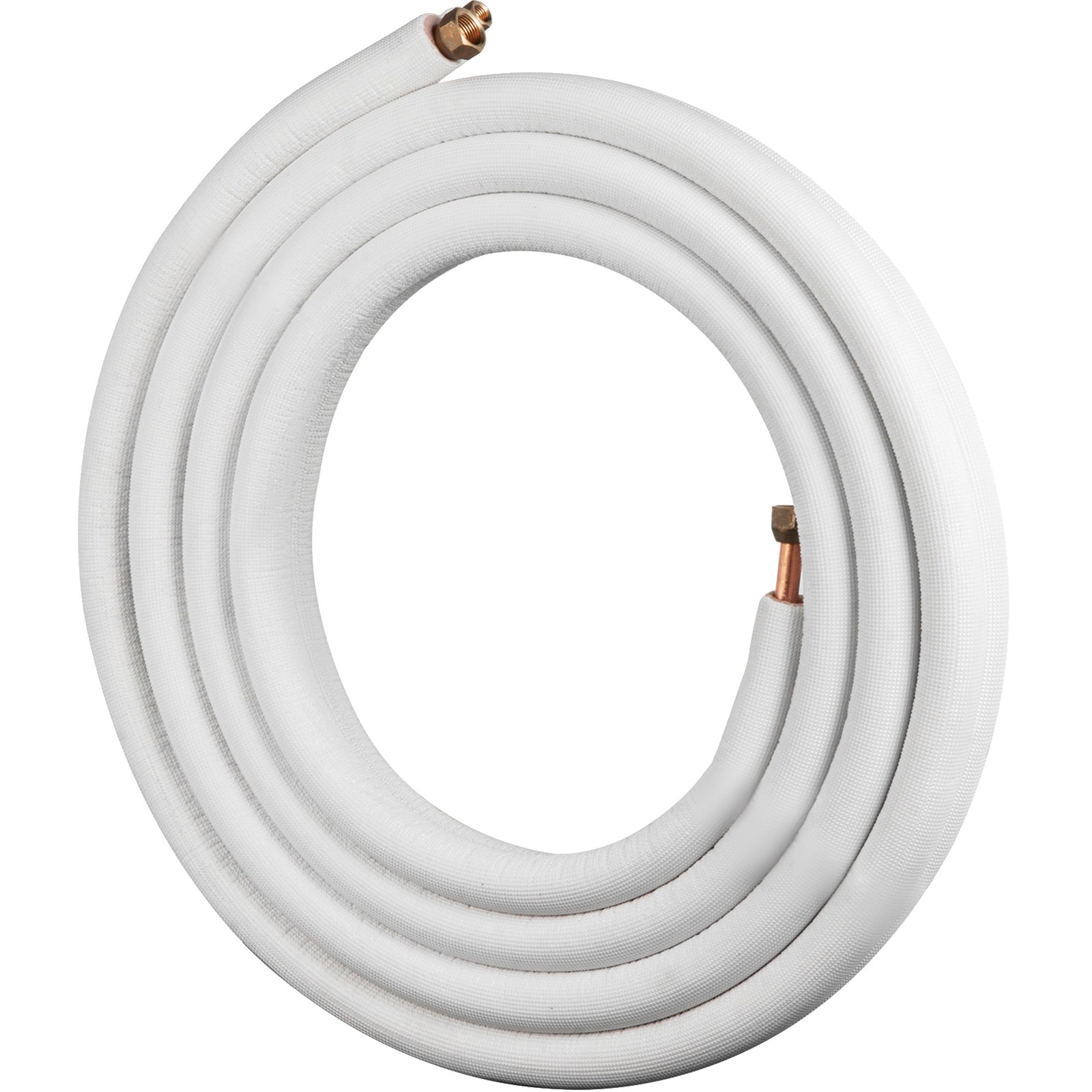 VEVOR Mini Split Copper Line Set 16ft Length, 3/8" & 5/8" OD Copper Pipes for Mini Split Air Conditioner, Flared Copper Lines White, Mini Split Line Set for Heat Pump System Line Set for 24000 BTU