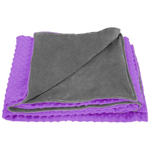 VEVOR Weighted Blanket purple 80" x 60" 15lbs With Duvet Cover Queen Size For Adult Kid Natural Sleep
