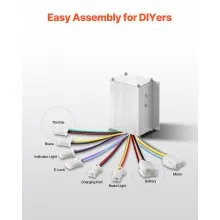 250W Electric Powerful Brushed DC Motor Kit 24V 2700rpm with Upgraded Speed Controller