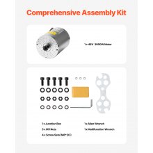 VEVOR 72V 3000W Electric Brushless DC Motor Kit with Upgraded Speed Controller