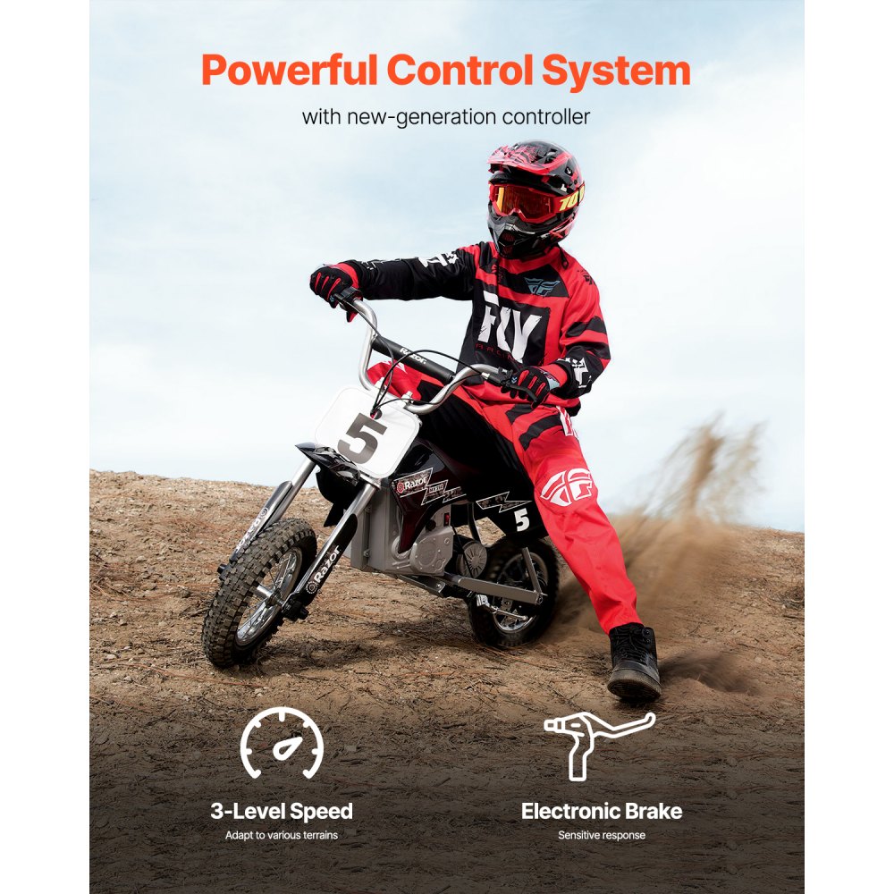 VEVOR 500W Electric Brushless DC Motor Kit - 36V 3000rpm Motor with Upgraded Speed Controller, Throttle Grip Kit for Go Karts E-Bike Motorcycle Scooter