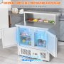 VEVOR Commercial Refrigerator Sandwich & Salad Prep Table, 220L Stainless Steel Refrigerated Food Prep Station with 5 Pans, Clean Brush, 2 Doors Direct Cool Refrigerator with Light for Restaurant