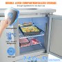 VEVOR Commercial Refrigerator Sandwich & Salad Prep Table, 337L Stainless Steel Refrigerated Food Prep Station with 5 Pans, Clean Brush, 3 Doors Direct Cool Refrigerator with Light for Restaurant