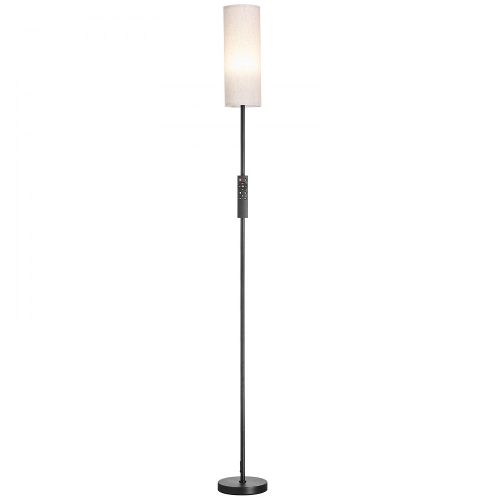 Lámpara de pie regulable VEVOR, colores ajustables sin escalonamientos, moderna lámpara de pie con control remoto, interruptor de pie y control por aplicación, lámpara de pie alta para sala de estar, dormitorio, oficina, bombilla LED de 9 W incluida.