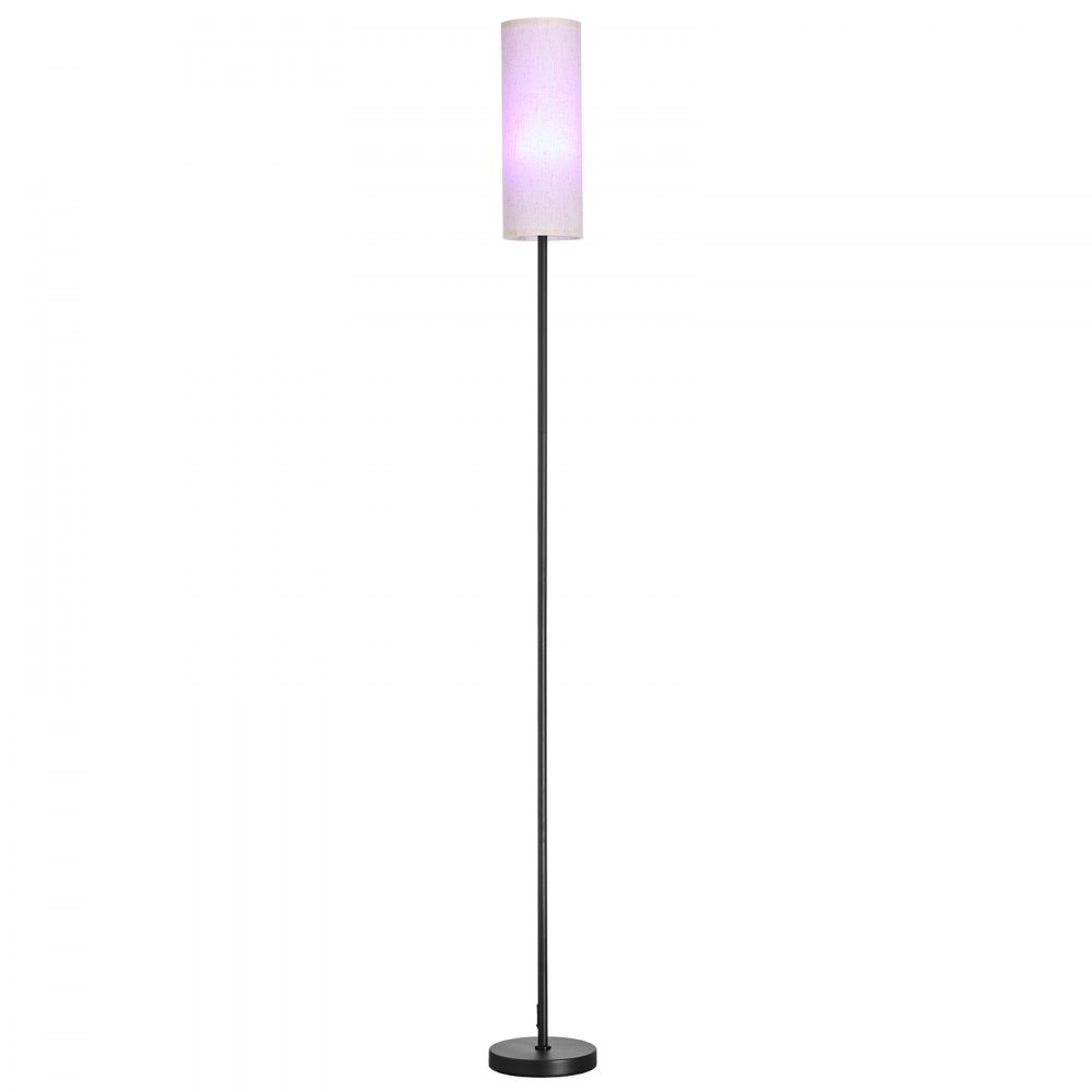 Lámpara de pie regulable VEVOR, colores ajustables sin escalonamientos, moderna lámpara de pie con control remoto, interruptor de pie y control por aplicación, lámpara de pie alta para sala de estar, dormitorio, oficina, bombilla LED de 9 W incluida.