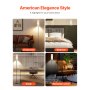 VEVOR Floor Lamp Stepless Dimmable Colors Living Room Lamp with Remote Control