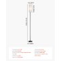 Lámpara de pie regulable VEVOR, colores ajustables sin escalonamientos, moderna lámpara de pie con control remoto, interruptor de pie y control por aplicación, lámpara de pie alta para sala de estar, dormitorio, oficina, bombilla LED de 9 W incluida.