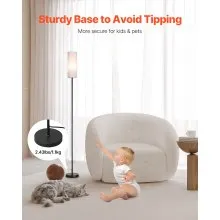 VEVOR Floor Lamp Stepless Dimmable Colors Living Room Lamp with Remote Control