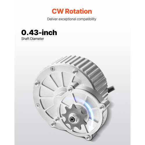 VEVOR 450W 36V DC Motor Met Borstels – 3000 Rpm, Met Controller En Gashendel, Geschikt Voor E-bikes En Scooters