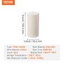 VEVOR 3 Pack Unscented Pillar Candles 65 Hours Long Burning Christmas White