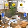 VEVOR Sneeze Guard for Counter 24"x24" Acrylic Shield for Desk 0.2" Thick Acrylic Board Acrylic Shield for Counter with Transaction Window Acrylic Sneeze Guard for Cashier Counters, Banks, Restaurants