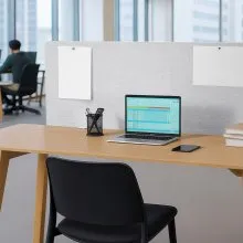 VEVOR Desk Privacy Panel 60" x 24" Clamp-on Office Cubicle Divider Partition