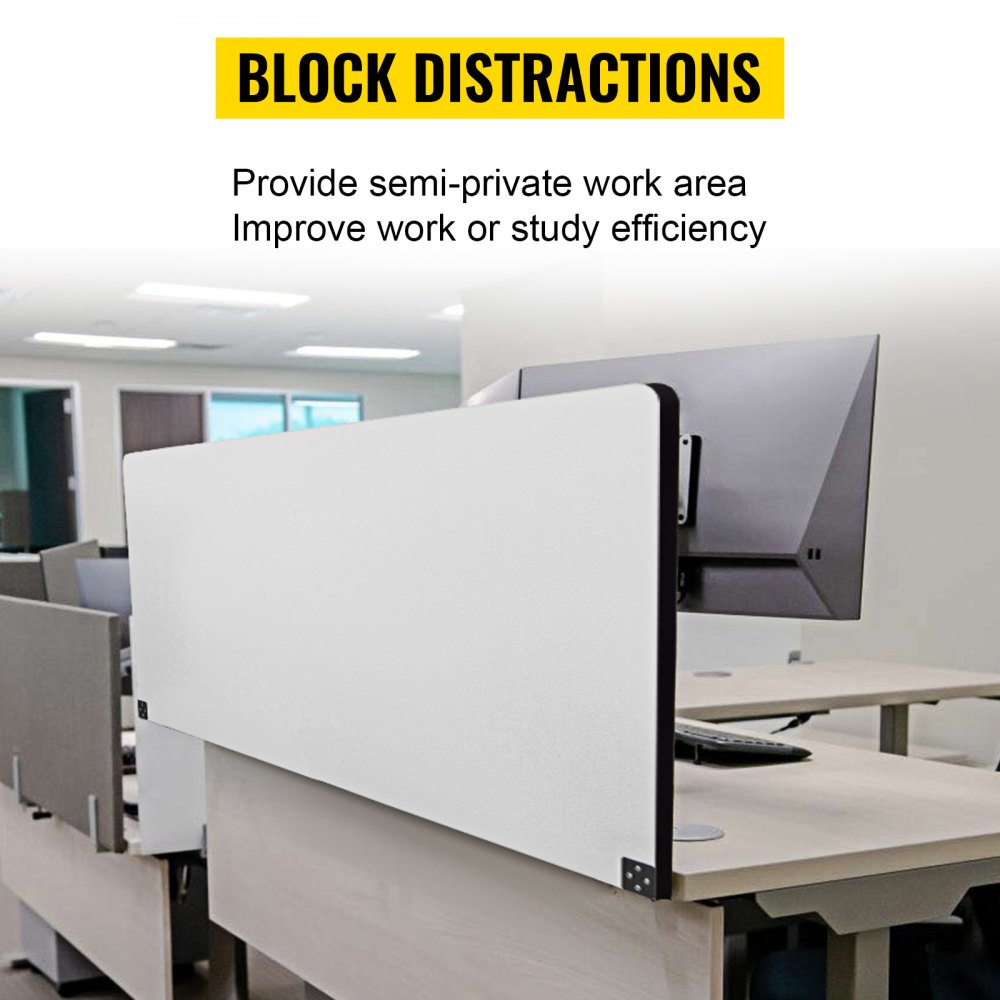 Vevor Desk Privacy Panel Desk Panel Divider 60" Desk Divider Noise Reduction