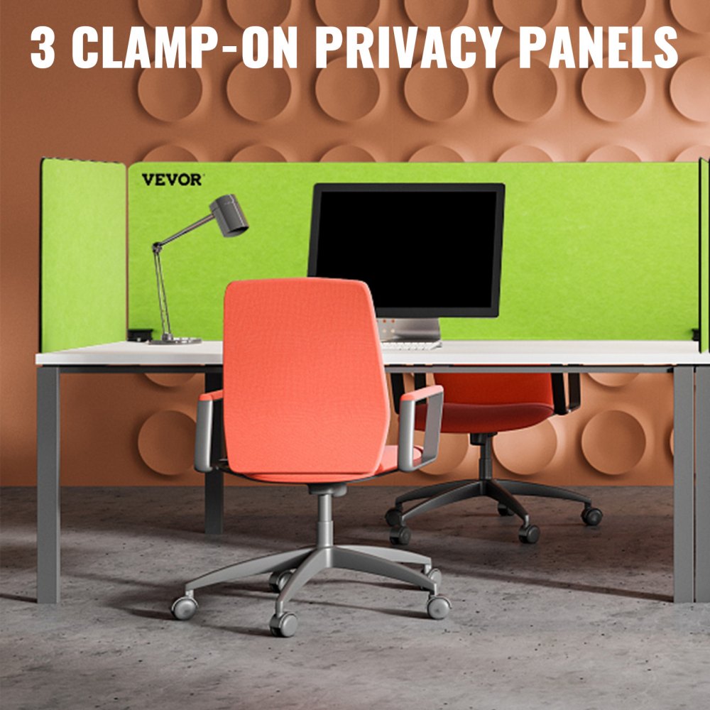 Vevor Desk Divider Desk Privacy Panel 48'' 3 Panels Privacy Acoustic Panel Green