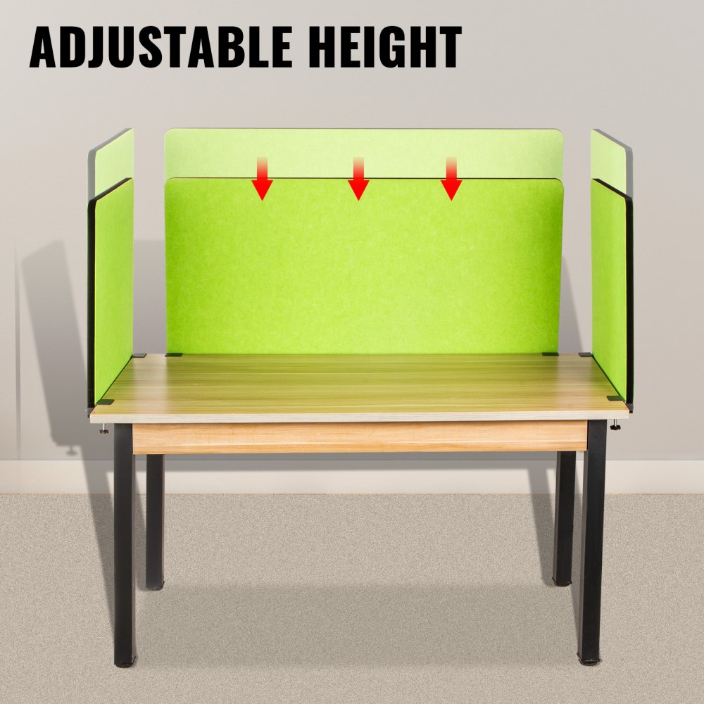 Vevor Desk Divider Desk Privacy Panel 48'' 3 Panels Privacy Acoustic Panel Green